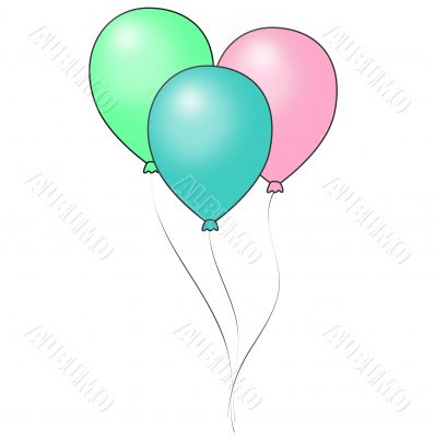 Shiny Pastel Balloons