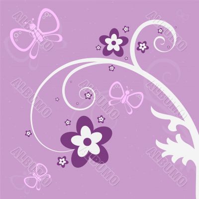 Purple Garden Scene Purple Garden Scene