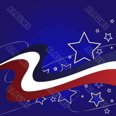 Red White Blue Star Background