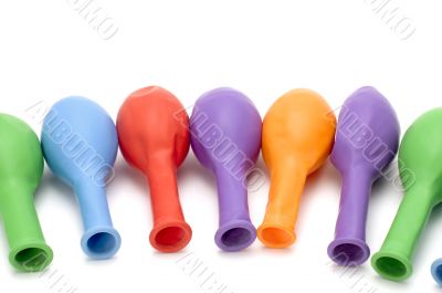 colored ballons close up