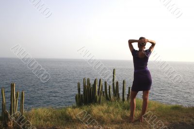 Girl on the tropical island Girl on the tropical island