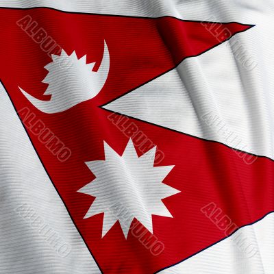 Nepalese Flag Closeup
