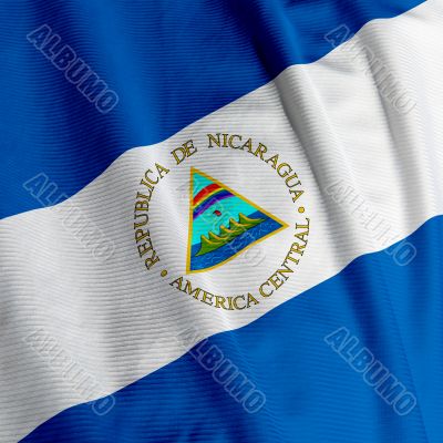 Nicaraguan Flag Closeup