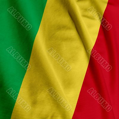 Congolese Flag Closeup