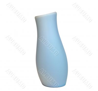 Blue vase with an inclination