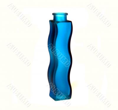 Blue wavy vase