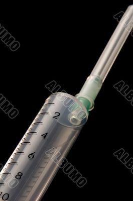 Syringe macro close up