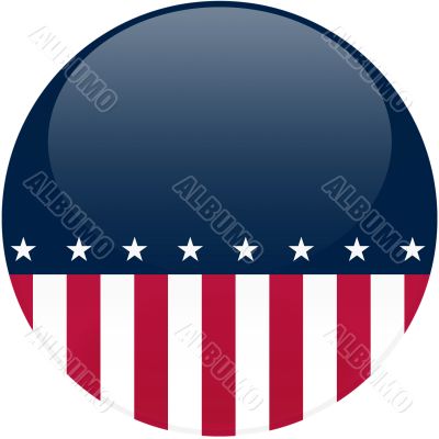 Political Button with Copy Space