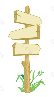 Wooden pointer directions