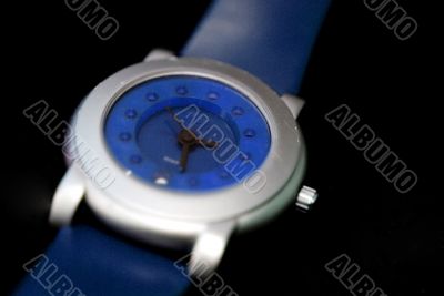 Blue and Silver Watch