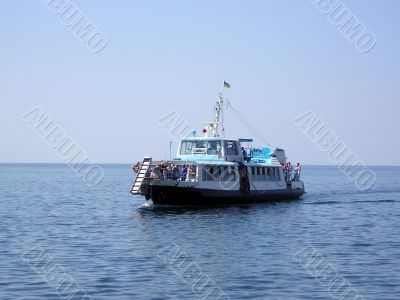 Ferry on the sea