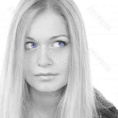 Pretty blue-eyed woman