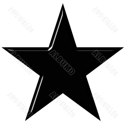 3D Black Star