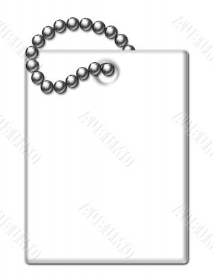 White Shiny Luggage Tag Illustration