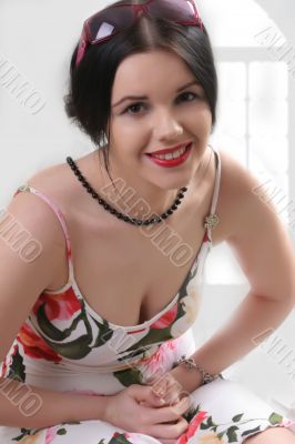smiling brunette
