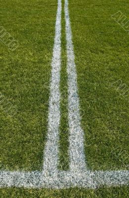 Double boundary line of a playing field Double boundary line of a playing field