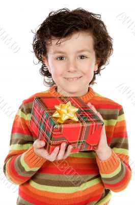 Child with a gift box Child with a gift box
