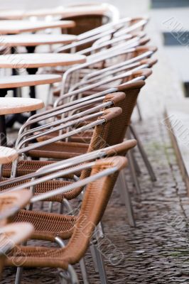 Sidewalk cafe chairs