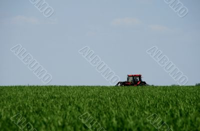 Tractor on a field Tractor on a field