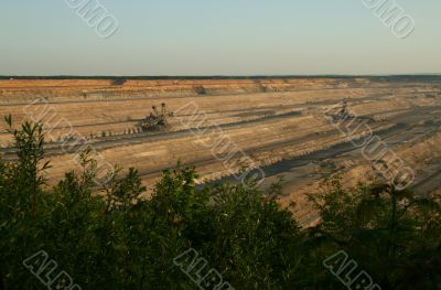 Brown coal open mining