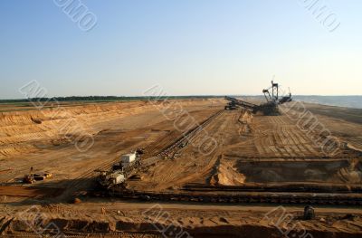 Brown coal open mining
