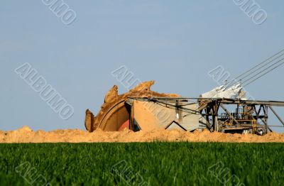 Brown coal open mining