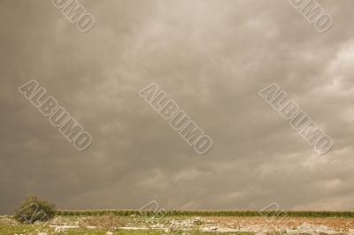 The boundless storm sky.