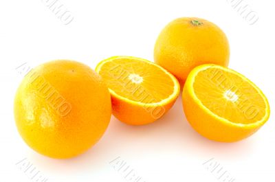 Few juicy oranges.