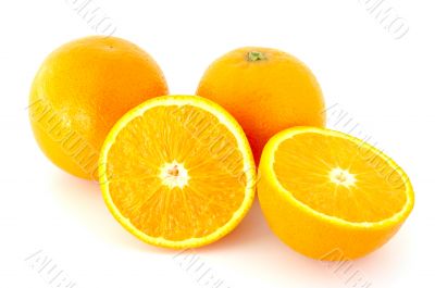 Few juicy oranges.