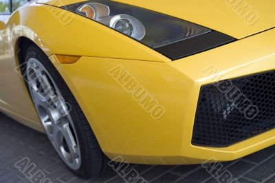 Yellow Sport Car Wheel