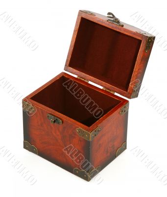 open antique wooden trunk #2