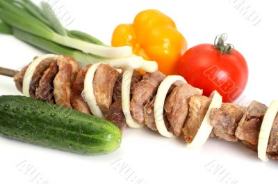 Appetizing shish kebab