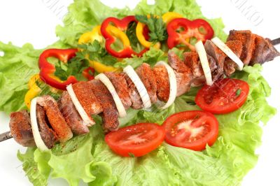 Appetizing shish kebab