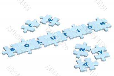 Word solution from slices of a puzzle Word solution from slices of a puzzle