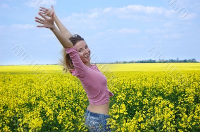 Joy among rape field