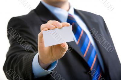 Presenting visiting card