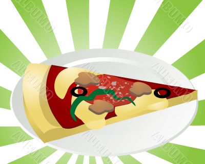 Slice of pizza illustration