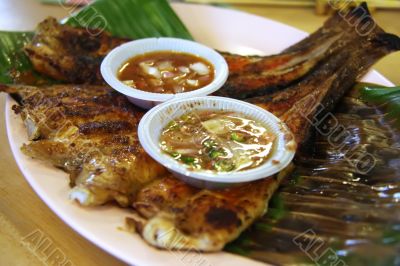Grilled rayfish