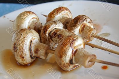 Grilled mushrooms