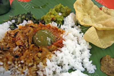 Indian banana leaf