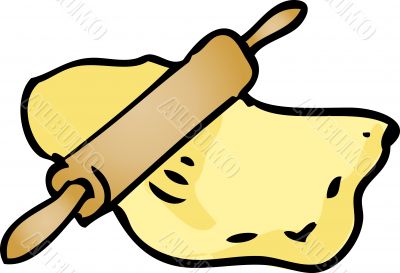 Rolling dough illustration