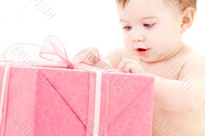 baby boy with gift box #2