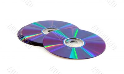 Lot of compact disks close up