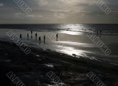 Silhouettes of people