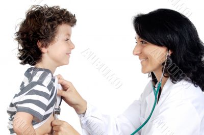 Lady doctor with a child Lady doctor with a child