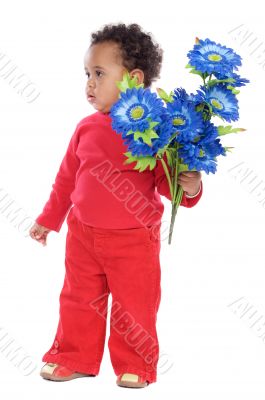 Baby with flowers Baby with flowers