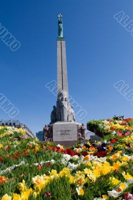 Monument of freedom in Riga, Latvia