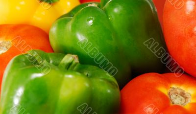 Tomatoes and peppers