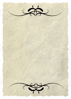 Background - old paper with decorative elements