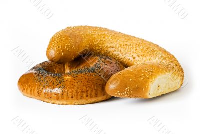 Isolated white bread Isolated white bread
